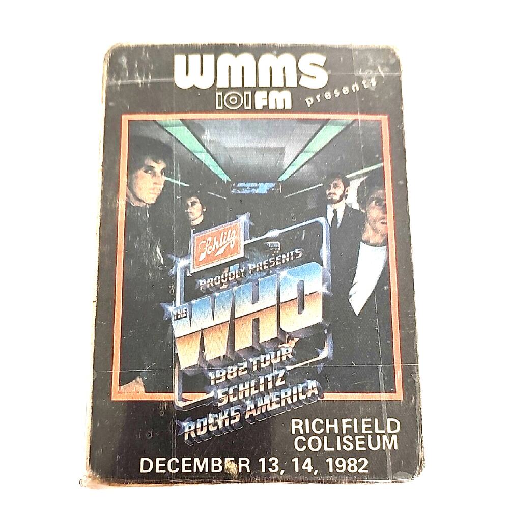 WMMS 101FM Schlitz Presents The Who 1982 Tour Richfield Coliseum Radio Sticker
